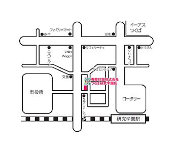 香陵住販株式会社　つくば研究学園支店の周辺地図