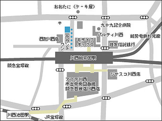 株式会社ウィル　川西営業所の周辺地図