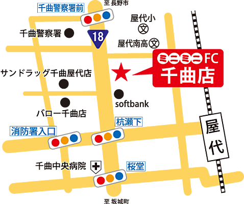 株式会社チンタイバンク ミニミニFC千曲店の周辺地図
