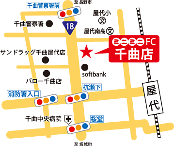 株式会社チンタイバンク ミニミニFC千曲店の周辺地図
