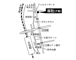株式会社OKUTA　不動産部の周辺地図