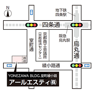 アールエスティ株式会社の周辺地図