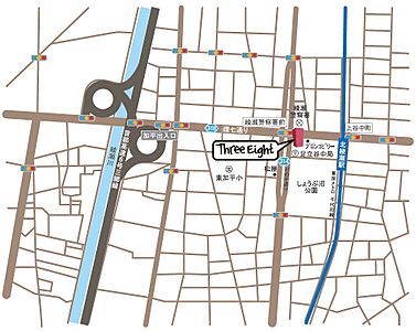 株式会社スリーエイトの周辺地図