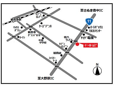 イー・ホームズの周辺地図