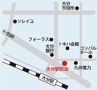 株式会社別大興産 大分駅前店の周辺地図