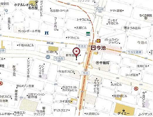 株式会社エムホーム 今池店の周辺地図
