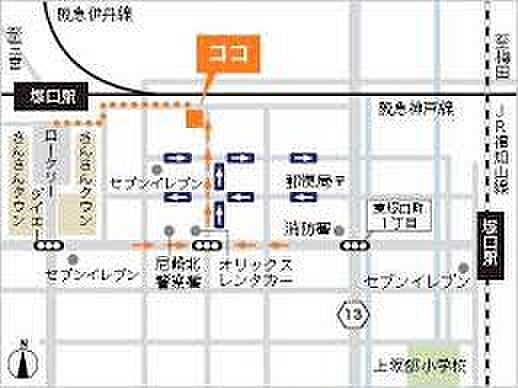 株式会社ウィル 塚口営業所の周辺地図