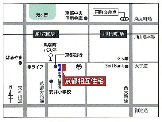 京都相互住宅株式会社の周辺地図