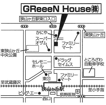 GReeeN House株式会社の周辺地図