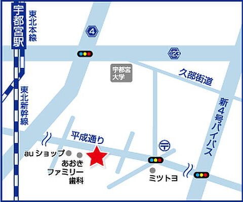 ハウスドゥ　平成通り　株式会社アップルエステートの周辺地図