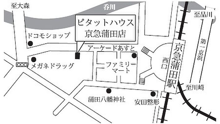 ピタットハウス京急蒲田店　　株式会社マイハウスの周辺地図