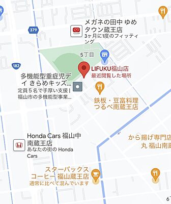 LIFUKU福山店　中国バス不動産株式会社の周辺地図