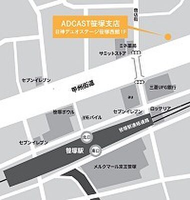 株式会社アドキャスト　笹塚支店の周辺地図