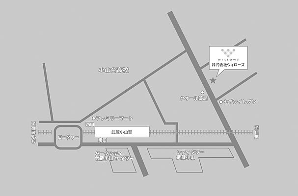 株式会社ウィローズの周辺地図
