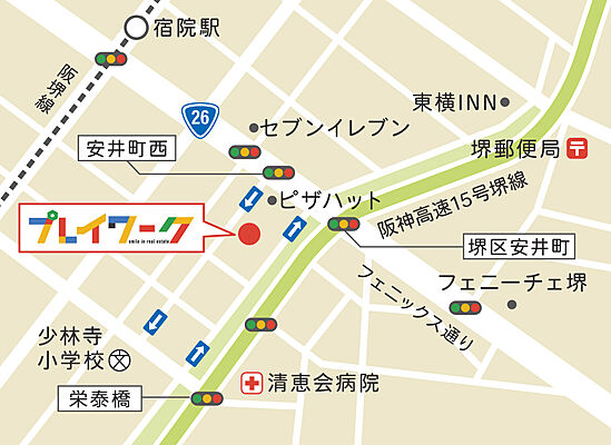 プレイワーク株式会社の周辺地図