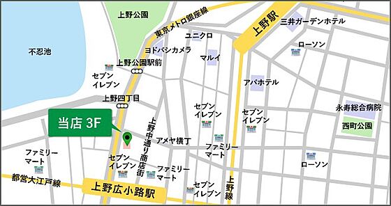 株式会社タウンハウジング東京 タウンハウジング 上野店の周辺地図