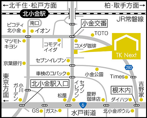 株式会社TKネクスト 松戸支店の周辺地図
