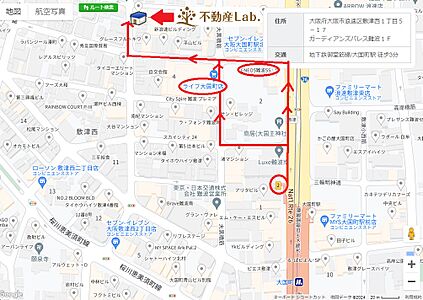 不動産Lab. 大国町店の周辺地図