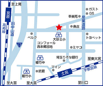 ハウスドゥ　大宮本郷　カティキア株式会社の周辺地図