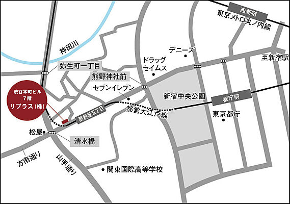 リプラス株式会社の周辺地図