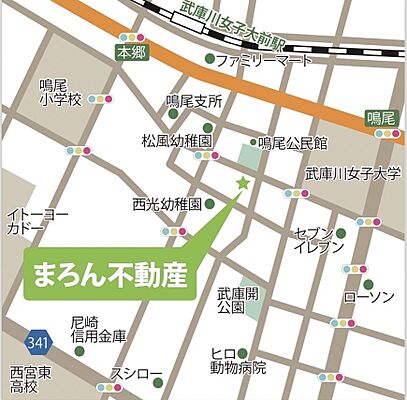 株式会社まろん不動産の周辺地図