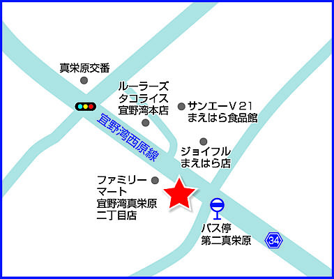 ハウスドゥ　宜野湾　株式会社リアルプロの周辺地図