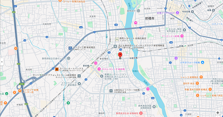 LIXIL不動産ショップ コガネイハウジング株式会社 前橋店の周辺地図