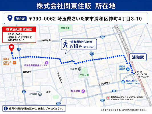 株式会社関東住販の周辺地図