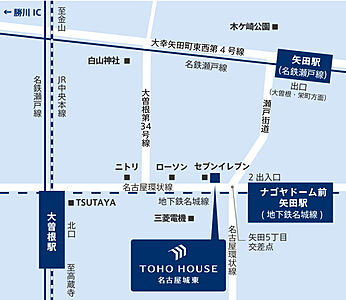 株式会社東宝ハウス名古屋城東の周辺地図