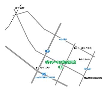 フジプラット株式会社 ピタットハウス富士吉田店の周辺地図