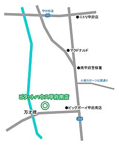 フジプラット株式会社 ピタットハウス甲府南店の周辺地図
