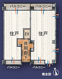 デュオヒルズ弘前駅前 2戸1基エレベーター