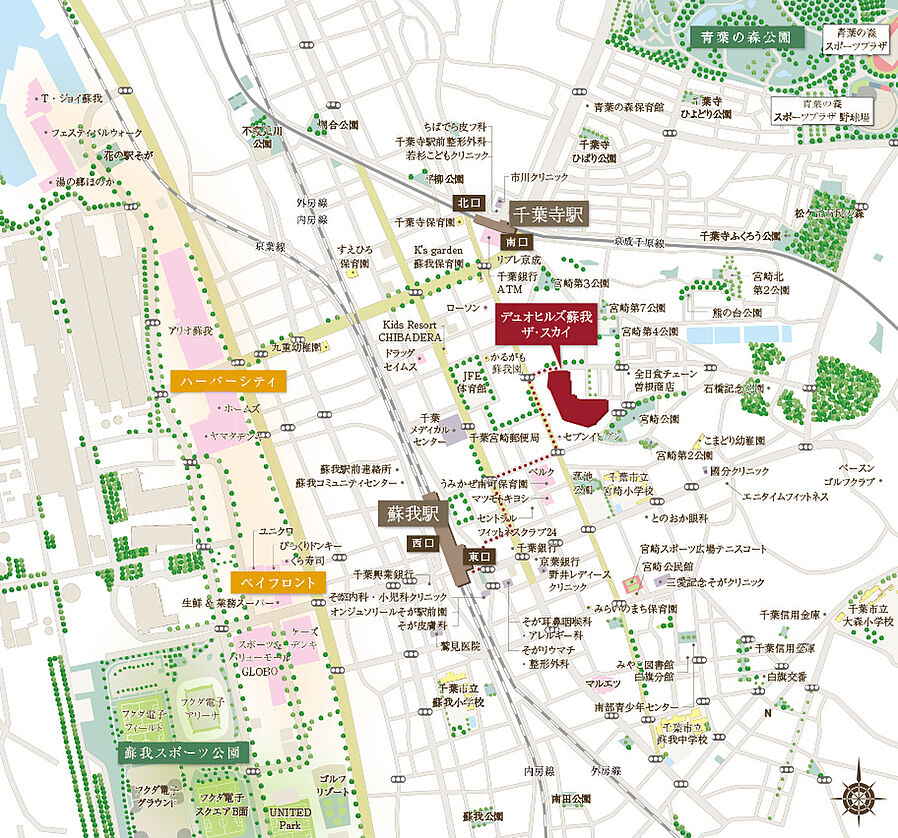 デュオヒルズ蘇我ザ・スカイ：案内図