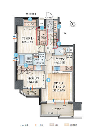 デュオヒルズ西春 間取り 【先着順】A