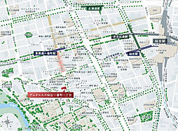 デュオヒルズ仙台一番町一丁目 現地案内図