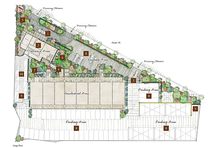 デュオヒルズ刈谷 敷地配置概念図