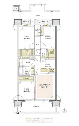 デュオヒルズ刈谷 間取り 【第3期1次以降】B