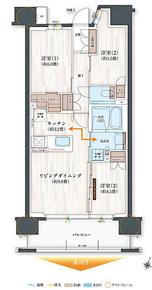 デュオヒルズ静岡伝馬町 間取り 【グランドシーズン先着順】B
