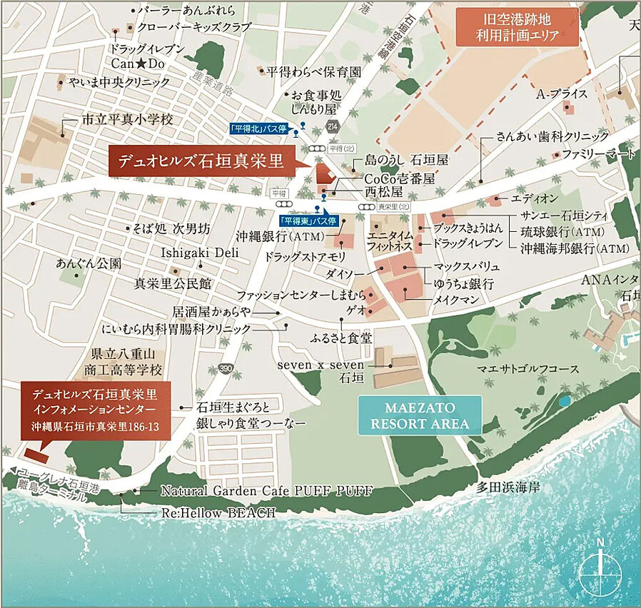 デュオヒルズ石垣真栄里：モデルルーム地図