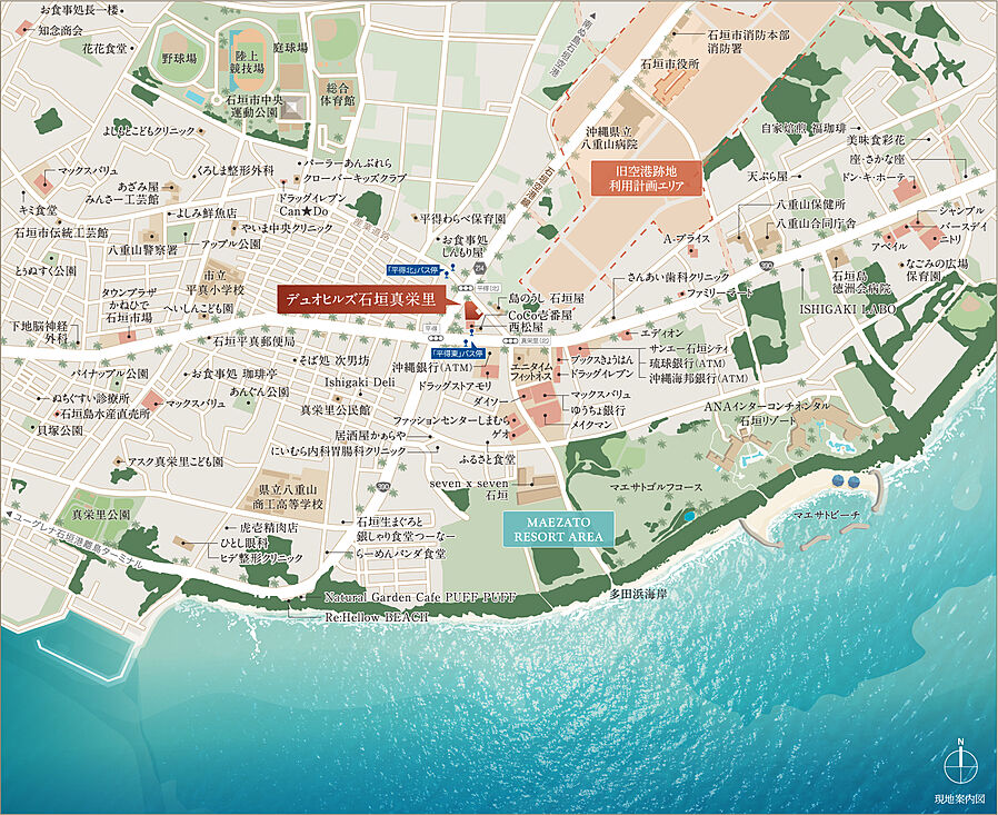 デュオヒルズ石垣真栄里：案内図