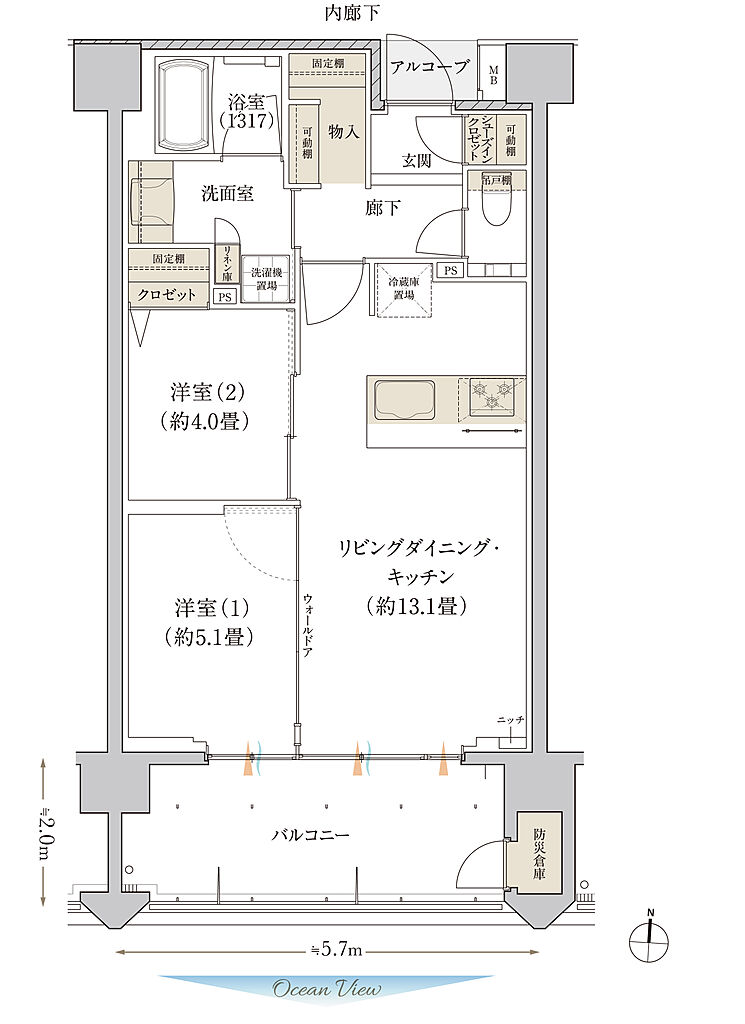 デュオヒルズ石垣真栄里 間取り 【第1期1次】G