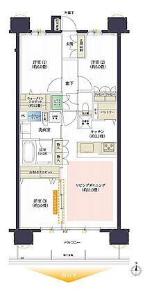 デュオヒルズ岩倉PREDEAR 間取り D