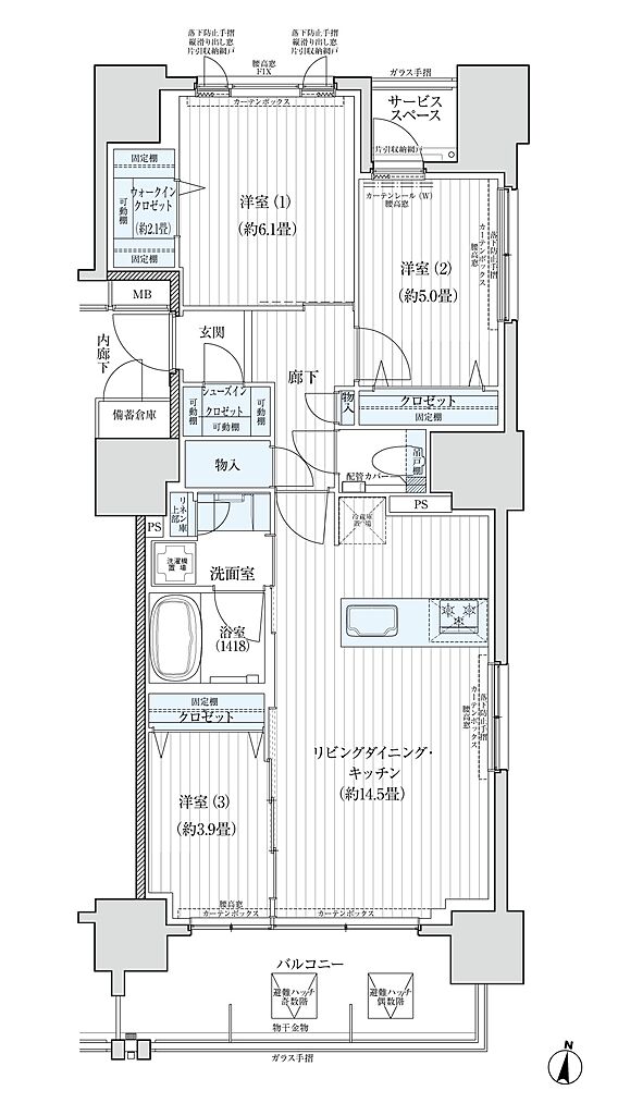 デュオヒルズ高取 間取り D