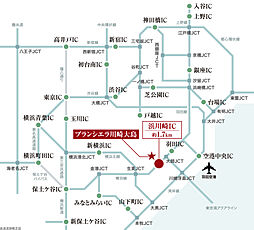 ブランシエラ川崎大島 アクセス図