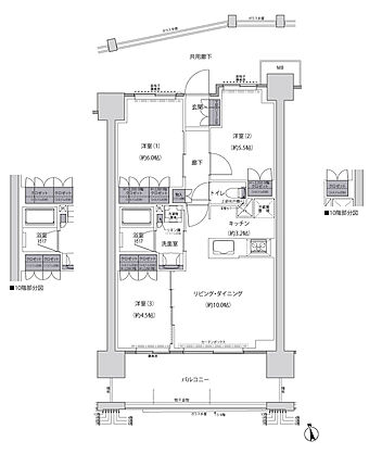 レーベン福井中央ARCGATE 間取り C