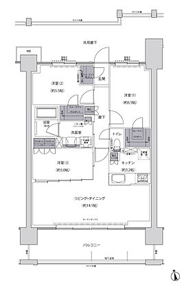 レーベン福井中央ARCGATE 間取り D