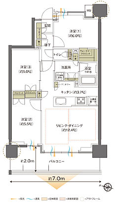 レーベン木町通THE MAISON 間取り B