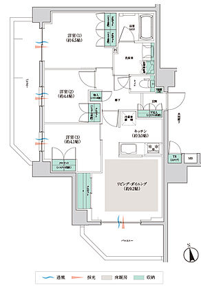 ネベル鶴瀬 間取り G