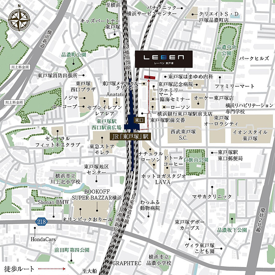 レーベン東戸塚：案内図
