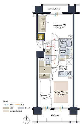 レーベン札幌 DIVERSE 間取り C